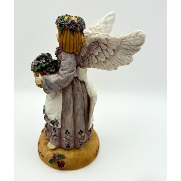 Linda Grayson March Flower Angel Figurine Violet Birthday Flower 1995 - Picture 4 of 10